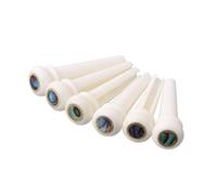 BESPORTBLE 6Pcs Acoustic Guitar Bridge Pins with Dot Inlay Premium Folk Guitar Replacement Parts for Enhanced Sound Quality and Durability for Repairing Broken Strings