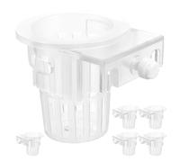 BESPORTBLE 6Pcs Aquarium Hanging Planting Cups for Aquatic Plants - Adjustable Hydroponic Water Plant Holder Basket - Plastic Fish Tank Planter for Hydroponic Cultivation and Aquarium