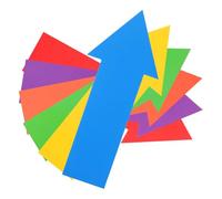 BESPORTBLE 6pcs Arrow Shaped Flat Ground Markers for Agility Training and Sports Court Spot Marking Multi-color Mats for Football Pickleball and Court Drills