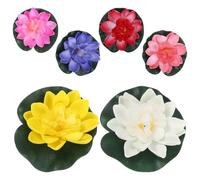 BESPORTBLE 6pcs Artificial Floating Water Lily Plastic Realistic