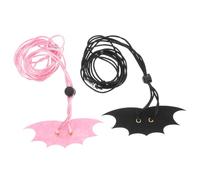 BESPORTBLE 6pcs Black Hamster Leash Small Animal Harness for Rats Mice Adjustable Rope Comfortable Wing for Hamsters Guinea Pigs