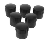 BESPORTBLE 6pcs Black Plastic Mic Stand Foot Caps for 25mm Tube Diameter, Stable Support and Noise Reduction, for Instruments and Microphone Stands in Broadcasting Studios