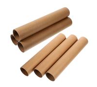 BESPORTBLE 6pcs Brown Kraft Cardboard Tubes for DIY Crafts Paper Rolls Strong Cylindrical Poster Storage Container for Art Scrapbooking and Handmade Projects