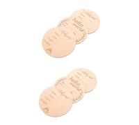 BESPORTBLE 6pcs Cards for Growth Wooden Birth Announcement Signs for Showers and Parents Safe Keepsakes for Recording Precious Moments