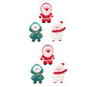 BESPORTBLE 6pcs Cartoon Interactive Cat Toys Bite-resistant Teething Toys Xmas Elements Fun Holiday Decor for Indoor Cats Includes Santa Snowman Christmas Tree
