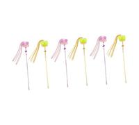 BESPORTBLE 6pcs Cat Interactive Toys Teaser Rods for Cats Pet Supplies Entertain Your Feline Friend