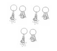 BESPORTBLE 6pcs Chemical Themed Keychain Molecule Double Helix Keychain for Teacher and Biology Students Microscope Charm Science Graduation Keyring Laboratory Science