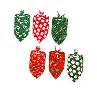 BESPORTBLE 6pcs Christmas Pet Bandanas Dog Scarf Set Festive Dog Accessories Xmas Bandana Hat Bibs for