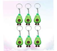 BESPORTBLE 6Pcs Cute Avocado Keychain Hanging Pendant Cartoon Key Ring Creative Keyring Accessories for Backpack Purse Gift