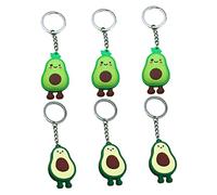 BESPORTBLE 6pcs Cute Avocado Keychain Keyring Pendant for Women Men Boys and Girls Fashion and Unique Design Keychains for Gifts