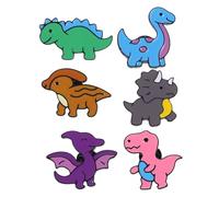 BESPORTBLE 6pcs Cute Dinosaur Lapel Pins Adorable Cartoon Animal Brooches for Jackets Handbags Scarves Playful Novelty Badge Accessories for Casual Wear