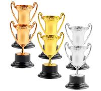 BESPORTBLE 6pcs Desktop Trophy Gold Silver Bronze Celebration Award Cups for Competitions Parties Events Lightweight Honor Props for Motivating Winners and Participants