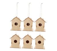 BESPORTBLE 6pcs DIY Birdhouse Kit for Paintable Wooden Bird Houses for Outdoor Crafting Fun Arts Crafts Activity to Enhance Problem Solving Skills and Nature Appreciation