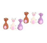 BESPORTBLE 6pcs Dog Chewing Toy Interactive Squeaky Molar Toys for Pets Bite-resistant Cartoon Design for Playtime and Mental