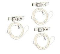 BESPORTBLE 6pcs Dog Leash and Collar Set Adjustable Pearl Pet Harness for Outdoor Walking for Special Occasions Like Weddings and Birthdays Charming and Cats