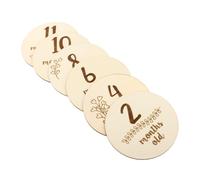 BESPORTBLE 6Pcs Double Sided Monthly Milestone Cards Elegant Birth Commemorate Photo Props for Boy Girl Unique Designs for Capturing First Year Moments