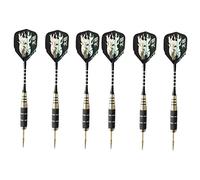 BESPORTBLE 6pcs Drop-Resistant Pin Type Needle Tipped Supplies Flights Darts for Sports Events Tiger Pattern Tail Wings