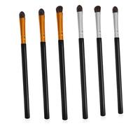BESPORTBLE 6Pcs Eyeshadow Brush Set for Women Soft Horse Hair Eye Makeup Brushes with Plastic Handles Includes Curved Angled Blending Tools for Precise Eyeshadow Application at Home Salon