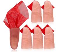 BESPORTBLE 6PCS Fake Finger Cots Trick Props Set Silk Scarves for Magician Stage Performance and Close-up Illusions