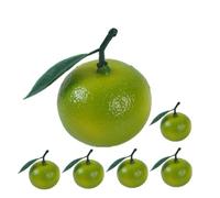 BESPORTBLE 6Pcs Fake Oranges Models Small Artificial Fruits for Photography Market Decoration Non Deformable Safe for Early Childhood Teaching