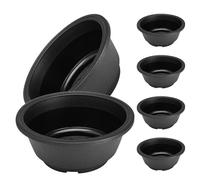 BESPORTBLE 6pcs Flower Planting Pots Set Hollow Bottom Plastic Plant Containers for Home and Garden Use Medium Round Succulent Planters Drainage for Indoor and Outdoor Plants