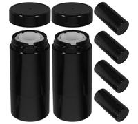 BESPORTBLE 6pcs G Black Plastic Refillable Cream Sub Dispenser with Leak-proof Screw Cap, Portable and Sturdy Pp Container for Antiperspirant and Liquid Soaps, for Business Trip and Camping