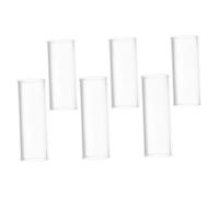 BESPORTBLE 6pcs Glass Guitar Slide Rings Clear Finger Sliders for Electric Acoustic Guitars Portable Ergonomic Fit Stable Performance Blues Jazz Country Music