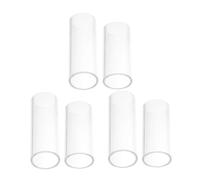 BESPORTBLE 6pcs Glass Guitar Slide Rings Clear Lightweight Finger Slides for Electric Bass Acoustic Ukulele Wear Resistant Fit for Blues Jazz Country Performances