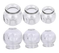 BESPORTBLE 6pcs Glass Vacuum Cupping Cups for Massage Therapy, Simple to Clean and Safe, Suitable for Fire Therapy and Chinese Massage, Sturdy Glass Material for Effective Relaxation