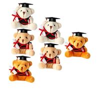 BESPORTBLE 6Pcs Graduation Bear Plush Keychains 9cm Cute Stuffed Doctor Bear Pendant Kawaii Plush Keychain for Students Graduation Backpack Charm