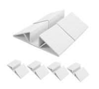 BESPORTBLE 6pcs Groove Fittings Pet Gate Reinforcement Groove Pet Gate Triangle Stabilizer Support Reinforcement U Shape Fence White