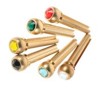 BESPORTBLE 6pcs Guitar Bridge Pins Vibrant Metal Endpins for Acoustic Guitar Replacement Enhance Sound Quality Style with Artistic Design for All Musicians
