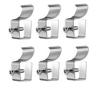 BESPORTBLE 6pcs Heavy Duty Steel Vinyl Side Hooks for Outdoor Security Cameras No Drill Wall Mount Brackets Compatible with Blink and Ring Rust Resistant Siding Clips for Easy Installation