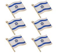 BESPORTBLE 6pcs Israeli Flag Brooch Pins Decorative Brooches for Clothes Backpacks Hats Creative Israel Flag Badge Pins for Women Men Accessories