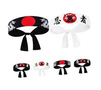 BESPORTBLE 6pcs Japanese Ninja Headband Lightweight Breathable Samurai Headwraps for Karate Fitness Cooking Unisex Soft Fabric Anime Style Hair Accessory