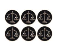 BESPORTBLE 6pcs Justice Lawyer Lapel Pin: Judge Brooch For Men Women - Libra Scale Lapel Pin For Law Students Attorneys Judges And Suit Accessories