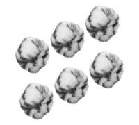 BESPORTBLE 6pcs Kitten Toy Balls Interactive Catnip Cat Toys Plush Chewing Balls for Indoor Cats Pet Supplies Leopard Print Design