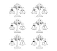 BESPORTBLE 6pcs Lawyer Brooch Pin For Men - Metal Justice Libra Lapel Pin - Clothes Coat Breastpin For Women Men Suit And Shirt Accessories