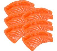 BESPORTBLE 6pcs Lifelike Simulation Salmon Slice Models Realistic Decorative Props for Home Kitchen Restaurant Photography and Art Display