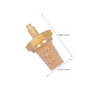 BESPORTBLE 6Pcs M5 Pure Copper Fog Machine Filter Nozzles with Brass Pneumatic Exhaust Mufflers for Oil Tubes, Air Silencers Noise Reducers Compatible with Stage Smoke Generators and Party