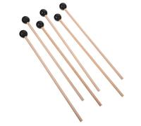BESPORTBLE 6Pcs Marimba Mallets Wooden Rubber Hammers for Xylophone Percussion Instruments Comfortable Grip Durable Design for Beginners and Professionals