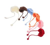 BESPORTBLE 6pcs Mini Christmas Knit Woolen Hats for DIY Hair Accessories Small Pets Costume Ornaments Compact Ventilated Design Versatile Doll Decoration Bag Charm