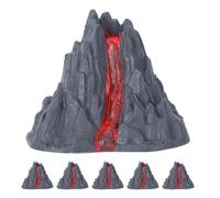 BESPORTBLE 6Pcs Miniature Plastic Volcano Model Realistic Lava Ornaments for Sandbox Education and Display for Crafting Volcanic Landscapes and Enhancing Creativity