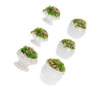 BESPORTBLE 6Pcs Miniature Potted Plants Micro Landscape Decoration for Dollhouse Christmas Birthday Home Decorative Accessories Space Saving Model Making