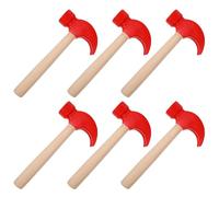 BESPORTBLE 6pcs Montessori Mini Hammer Natural Wood Simulation Tool for Pretend Play Ergonomic Design for Hand-eye Coordination Safe Pounding Mallet for Birthday Party Crafts and Early