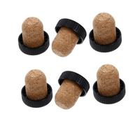 BESPORTBLE 6pcs Natural Cork Wine Bottle Stoppers Seal for Red Wine Preserve Flavor and Freshness for Parties and Gatherings