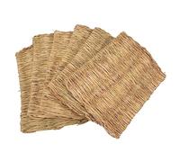 BESPORTBLE 6pcs Natural Grass Nesting Pads for Chicken Coop Handmade Woven Mats for Small Pets Comfortable and Breathable Bedding for Rabbits Hamsters and Chickens Large
