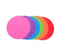 BESPORTBLE 6pcs Non-slip Football Training Disc Markers Flat Round Spot Markers with High Visibility Colors for Soccer Field Gym Backyard Classroom Practice