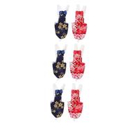 BESPORTBLE 6pcs Parrot Diaper Soft Skin-friendly Bird Urine Pad for Birds Easy to Clean and Reusable for Budgie Cockatiel Black and Red Design