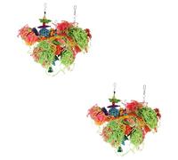 BESPORTBLE 6pcs Parrot Toy Hook Design Talking Bird Toy Bird Playground Interactive Gym Cage Hanging